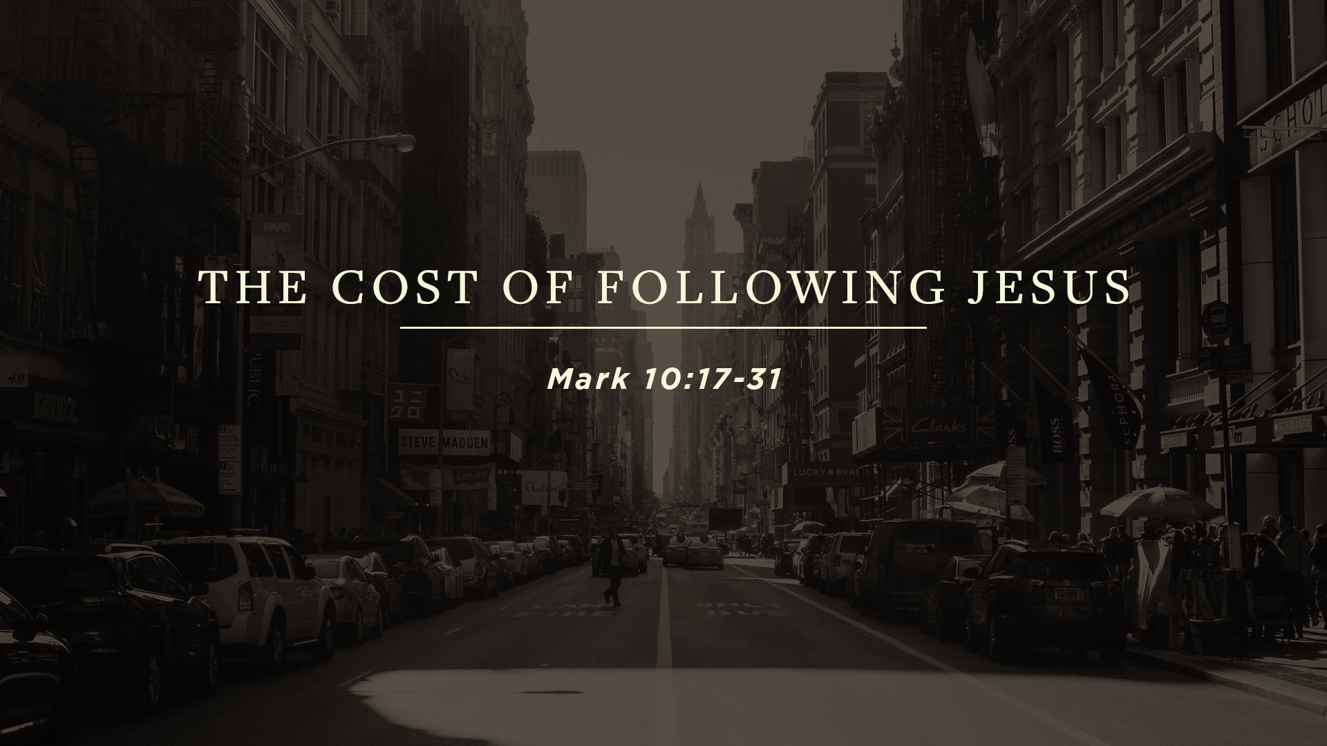 The Cost of Following Jesus