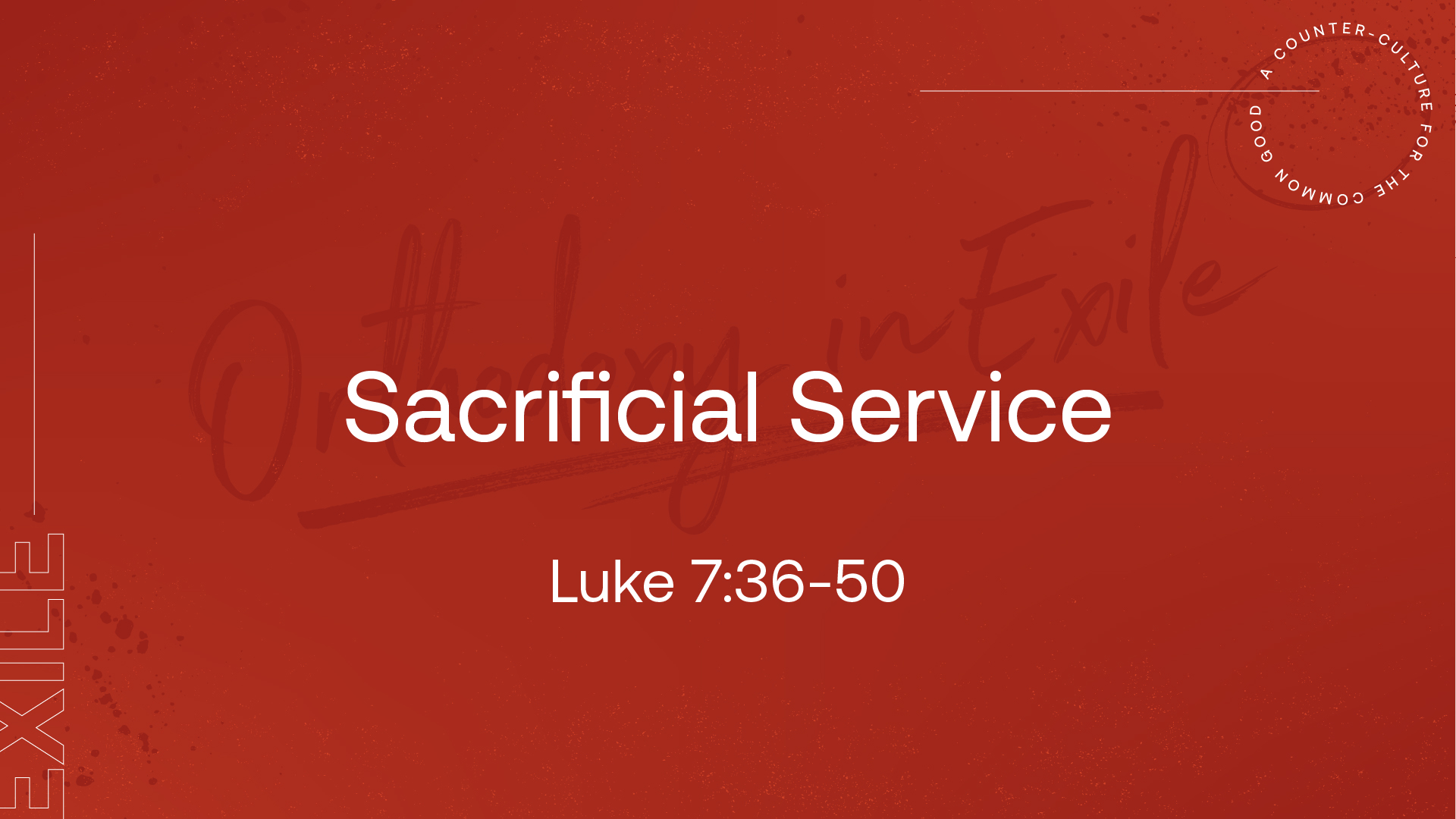 Sacrificial Service